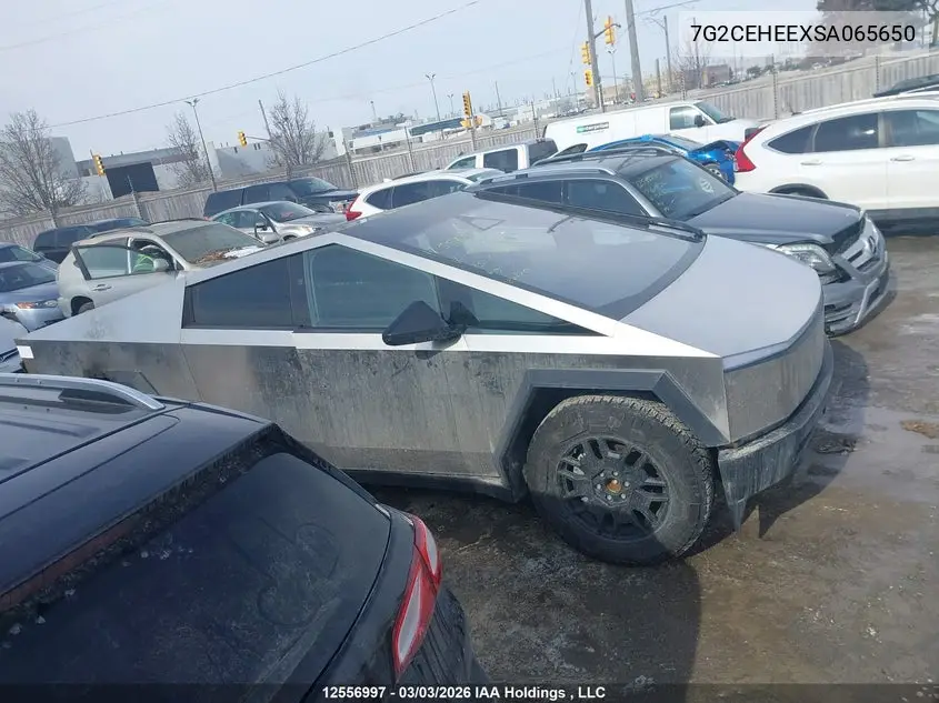 2025 Tesla Cybertruck Cyberbeast VIN: 7G2CEHEEXSA065650 Lot: 12556997