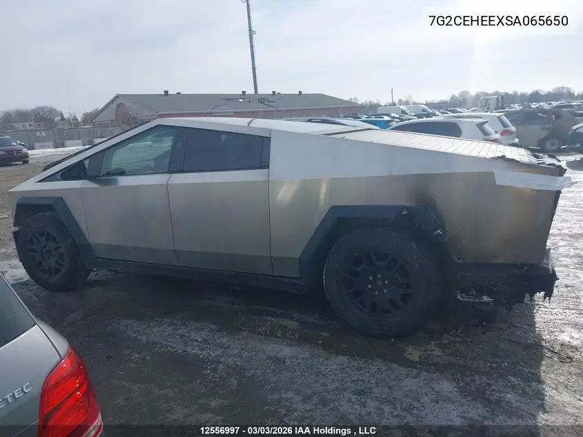 2025 Tesla Cybertruck Cyberbeast VIN: 7G2CEHEEXSA065650 Lot: 12556997
