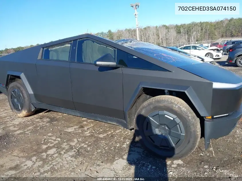 2025 Tesla Cybertruck VIN: 7G2CEHED6SA074241 Lot: 44046314