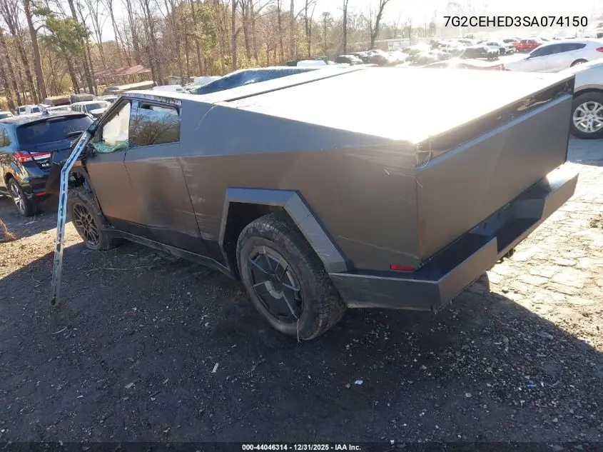 2025 Tesla Cybertruck VIN: 7G2CEHED6SA074241 Lot: 44046314