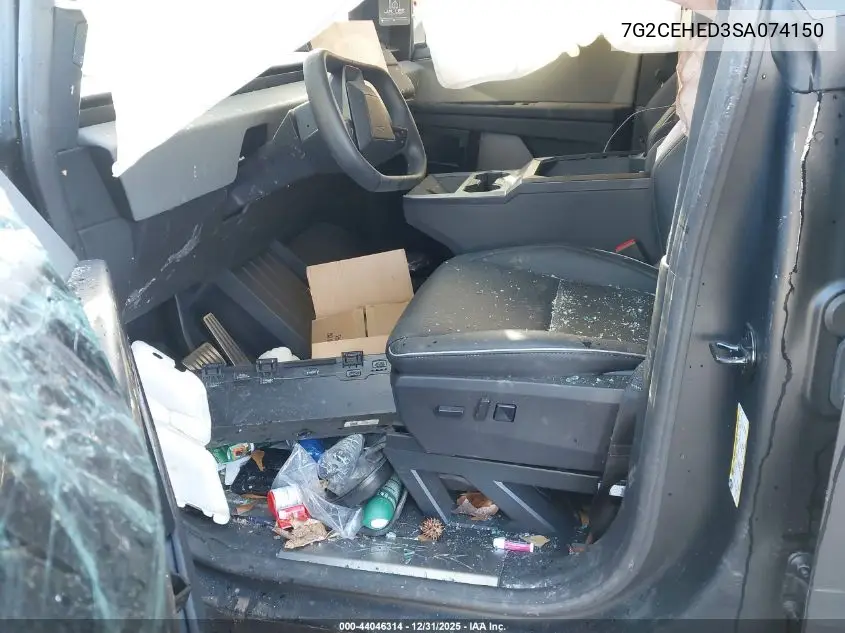 2025 Tesla Cybertruck VIN: 7G2CEHED6SA074241 Lot: 44046314