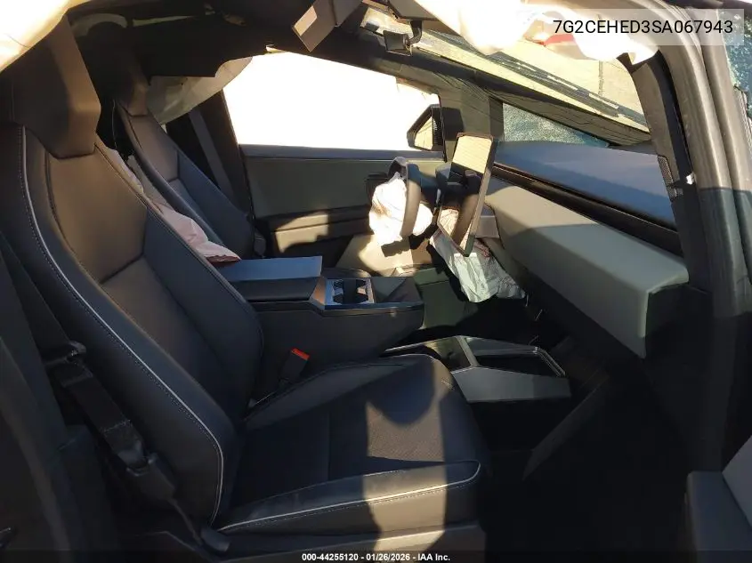 2025 Tesla Cybertruck VIN: 7G2CEHED3SA067943 Lot: 44255120