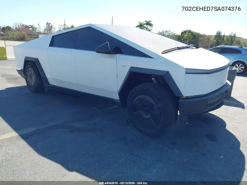 2025 Tesla Cybertruck All-Wheel Drive VIN: 7G2CEHED7SA074376 Lot: 44342518
