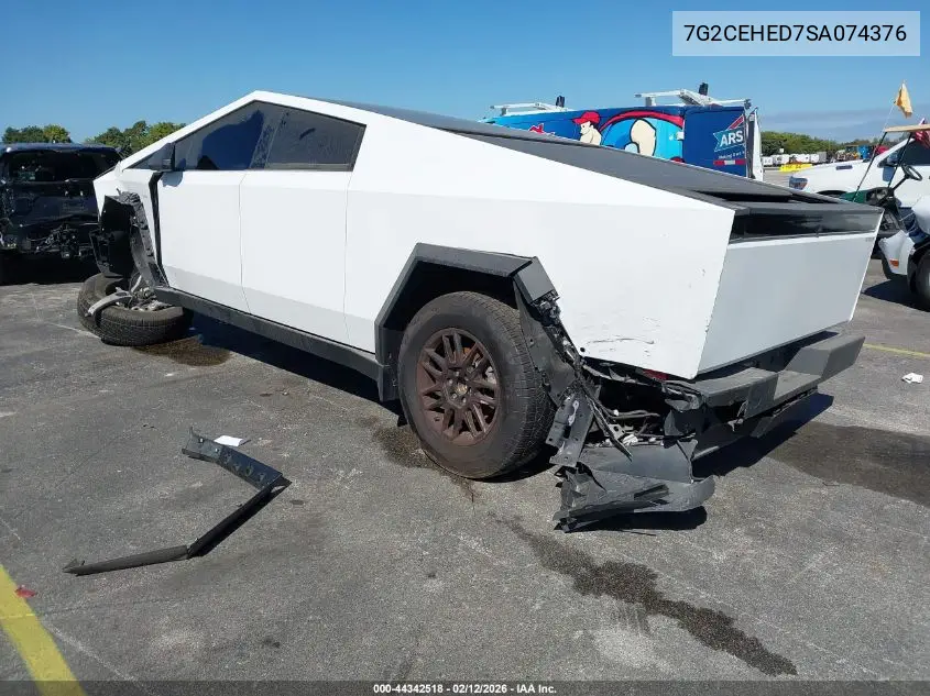 2025 Tesla Cybertruck All-Wheel Drive VIN: 7G2CEHED7SA074376 Lot: 44342518