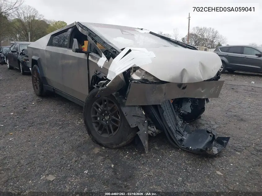 2025 Tesla Cybertruck All-Wheel Drive VIN: 7G2CEHED0SA059041 Lot: 44601263