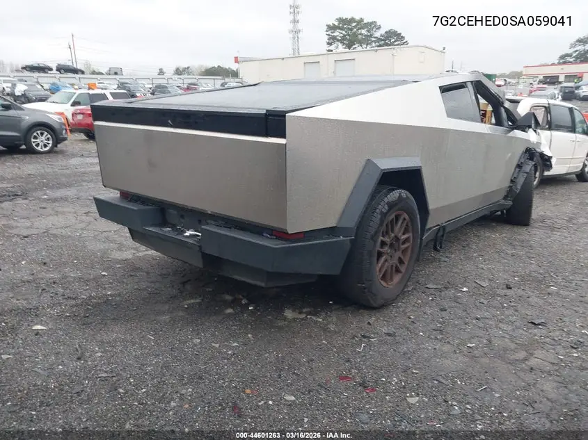 2025 Tesla Cybertruck All-Wheel Drive VIN: 7G2CEHED0SA059041 Lot: 44601263