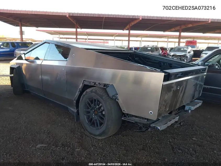 2025 Tesla Cybertruck All-Wheel Drive VIN: 7G2CEHED2SA073216 Lot: 44720154