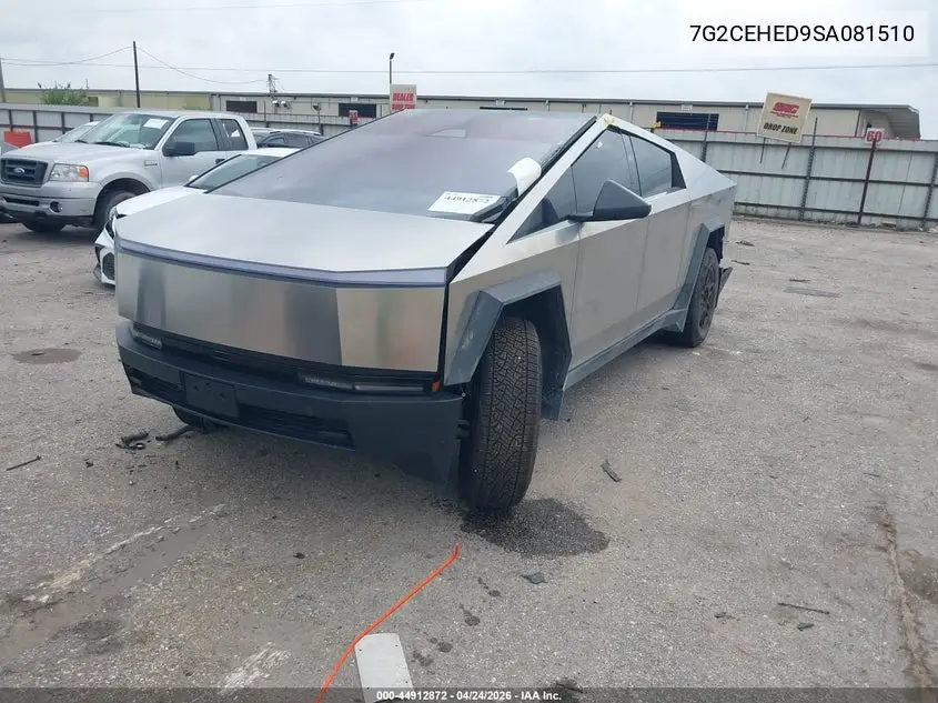 2025 Tesla Cybertruck VIN: 7G2CEHED9SA081510 Lot: 44912872