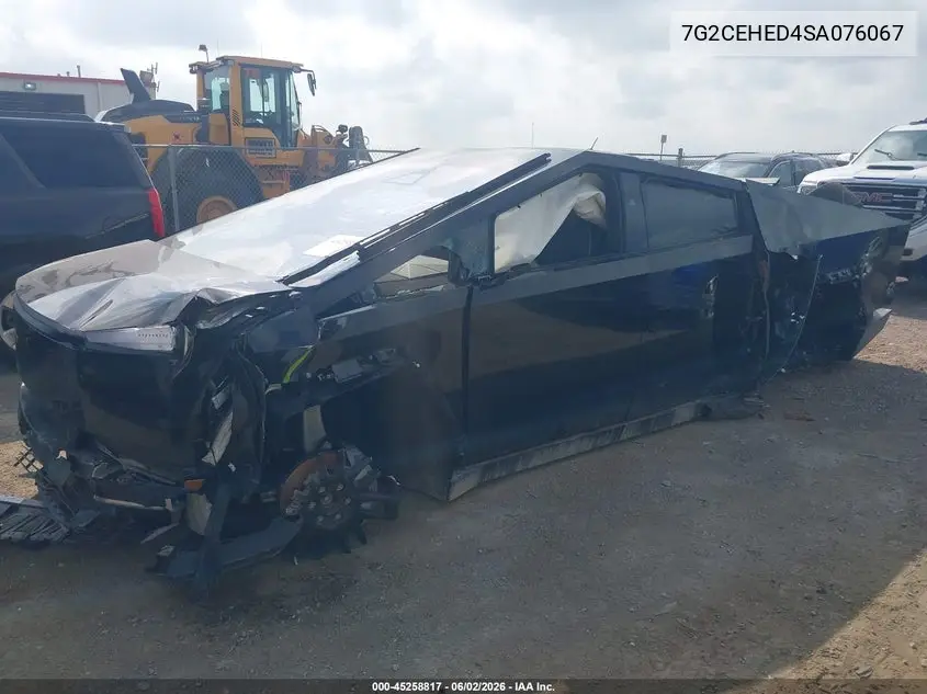 2025 Tesla Cybertruck All-Wheel Drive VIN: 7G2CEHED4SA076067 Lot: 45258817