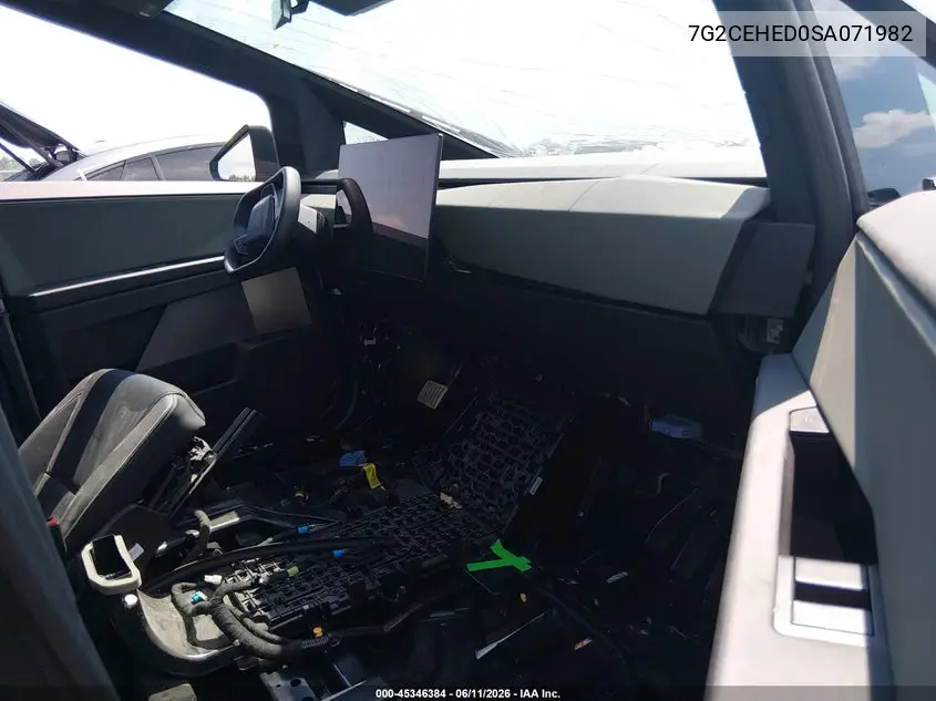 2025 Tesla Cybertruck All-Wheel Drive VIN: 7G2CEHED0SA071982 Lot: 45346384