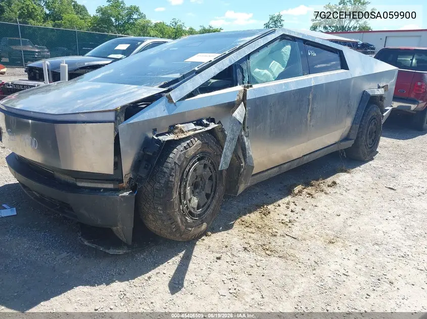 2025 Tesla Cybertruck All-Wheel Drive VIN: 7G2CEHED0SA059900 Lot: 45406509