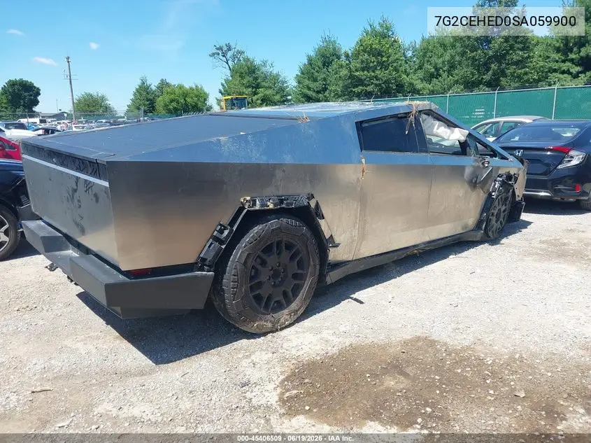 2025 Tesla Cybertruck All-Wheel Drive VIN: 7G2CEHED0SA059900 Lot: 45406509