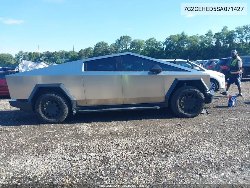 2025 Tesla Cybertruck All-Wheel Drive VIN: 7G2CEHED5SA071427 Lot: 45432514