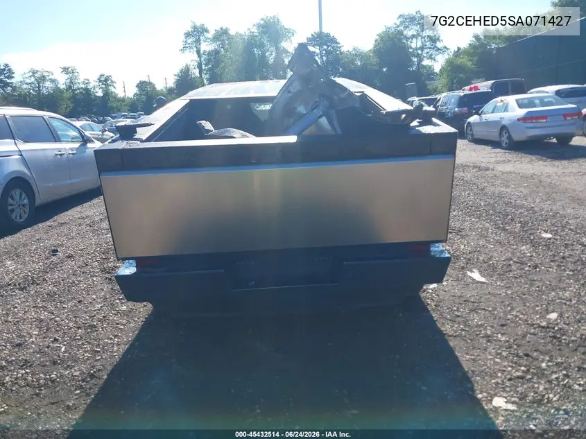 2025 Tesla Cybertruck All-Wheel Drive VIN: 7G2CEHED5SA071427 Lot: 45432514