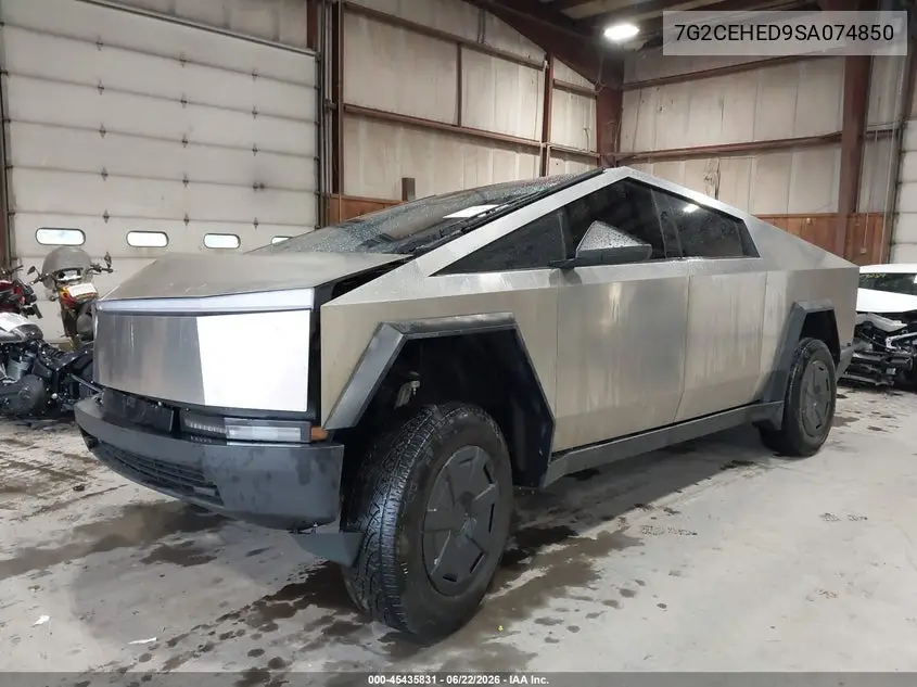 2025 Tesla Cybertruck All-Wheel Drive VIN: 7G2CEHED9SA074850 Lot: 45435831