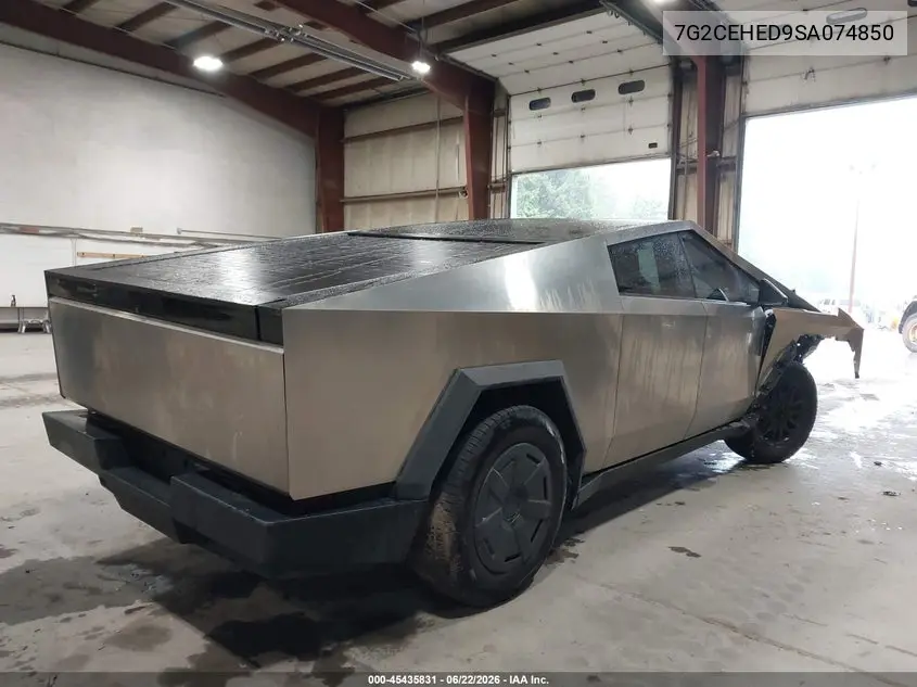 2025 Tesla Cybertruck All-Wheel Drive VIN: 7G2CEHED9SA074850 Lot: 45435831