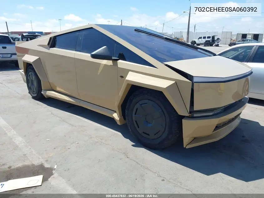 2025 Tesla Cybertruck VIN: 7G2CEHEE0SA060392 Lot: 45437832