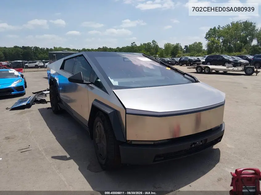 2025 Tesla Cybertruck All-Wheel Drive VIN: 7G2CEHED0SA080939 Lot: 45506811