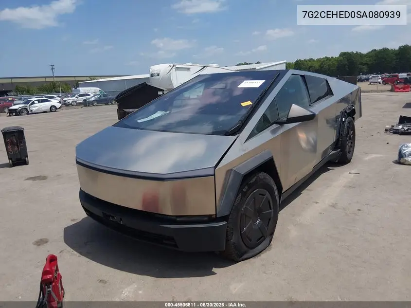 2025 Tesla Cybertruck All-Wheel Drive VIN: 7G2CEHED0SA080939 Lot: 45506811