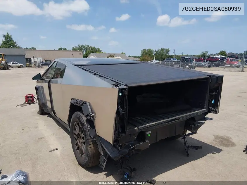 2025 Tesla Cybertruck All-Wheel Drive VIN: 7G2CEHED0SA080939 Lot: 45506811