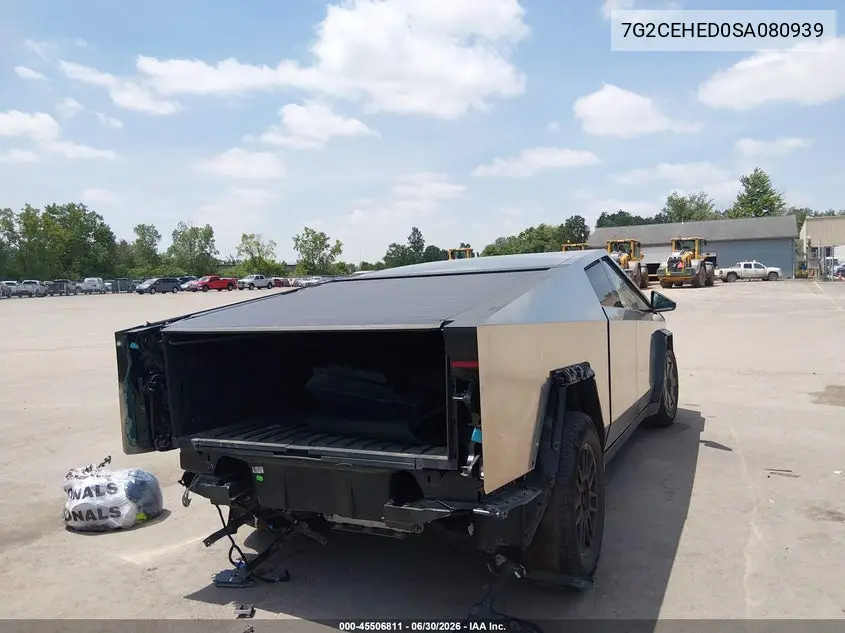 2025 Tesla Cybertruck All-Wheel Drive VIN: 7G2CEHED0SA080939 Lot: 45506811