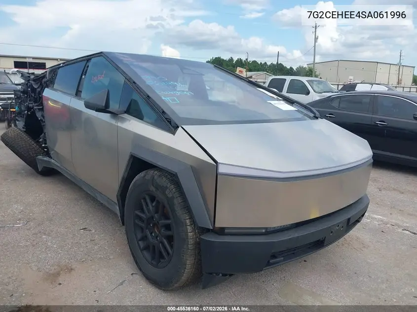 2025 Tesla Cybertruck Cyberbeast VIN: 7G2CEHEE4SA061996 Lot: 45536160