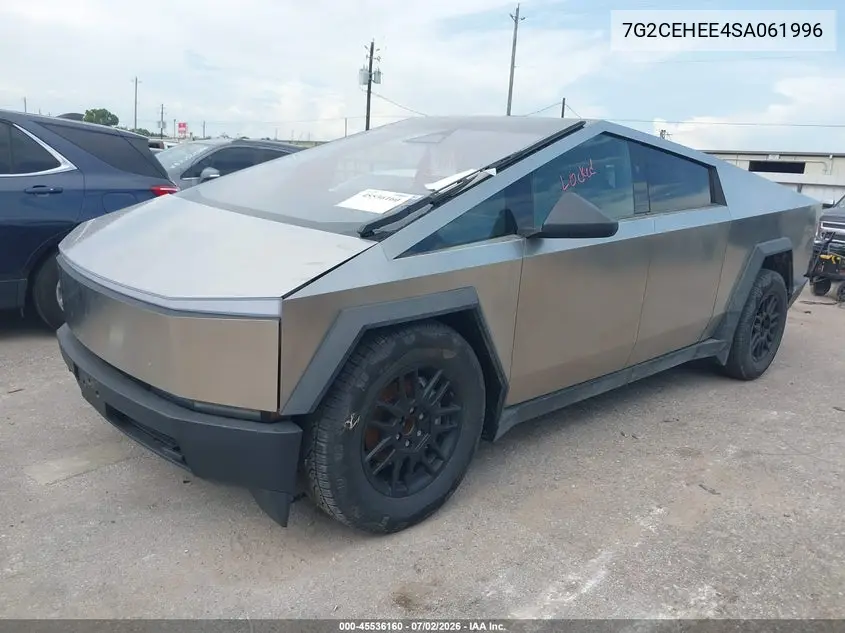 2025 Tesla Cybertruck Cyberbeast VIN: 7G2CEHEE4SA061996 Lot: 45536160