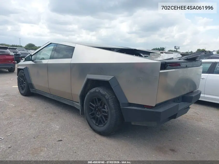 2025 Tesla Cybertruck Cyberbeast VIN: 7G2CEHEE4SA061996 Lot: 45536160
