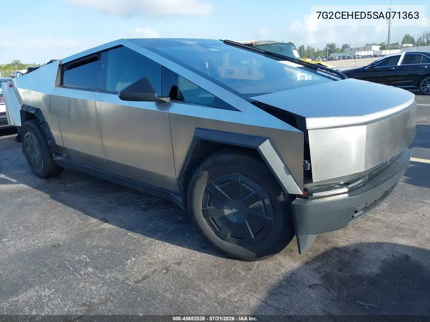 2025 Tesla Cybertruck All-Wheel Drive VIN: 7G2CEHED5SA071363 Lot: 45682026