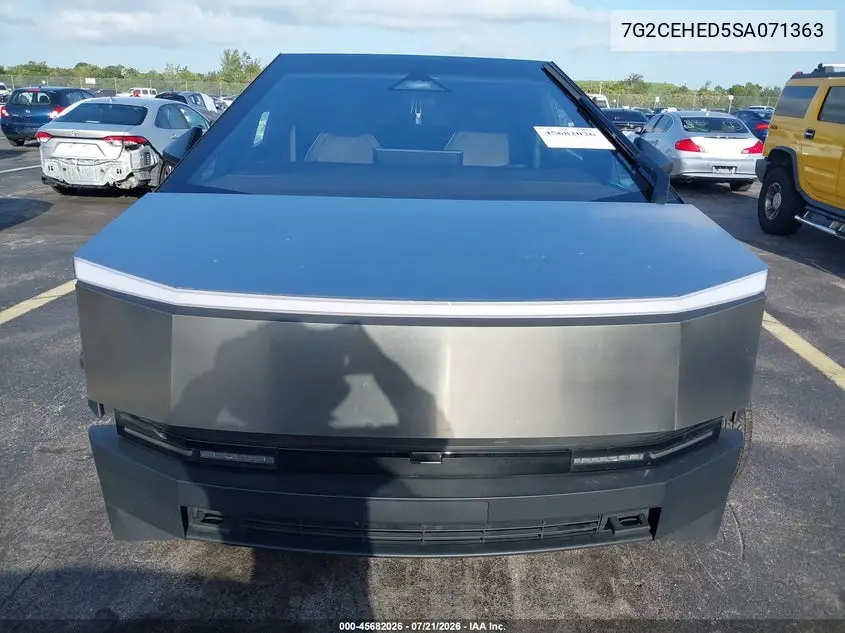 2025 Tesla Cybertruck All-Wheel Drive VIN: 7G2CEHED5SA071363 Lot: 45682026