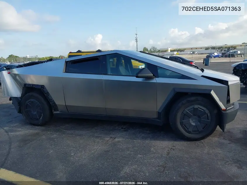 2025 Tesla Cybertruck All-Wheel Drive VIN: 7G2CEHED5SA071363 Lot: 45682026