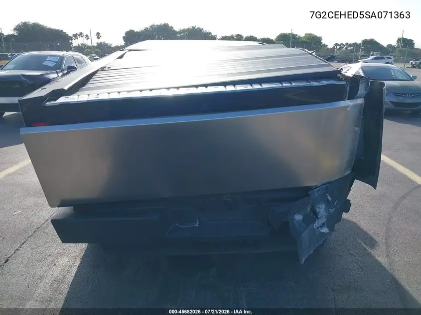 2025 Tesla Cybertruck All-Wheel Drive VIN: 7G2CEHED5SA071363 Lot: 45682026