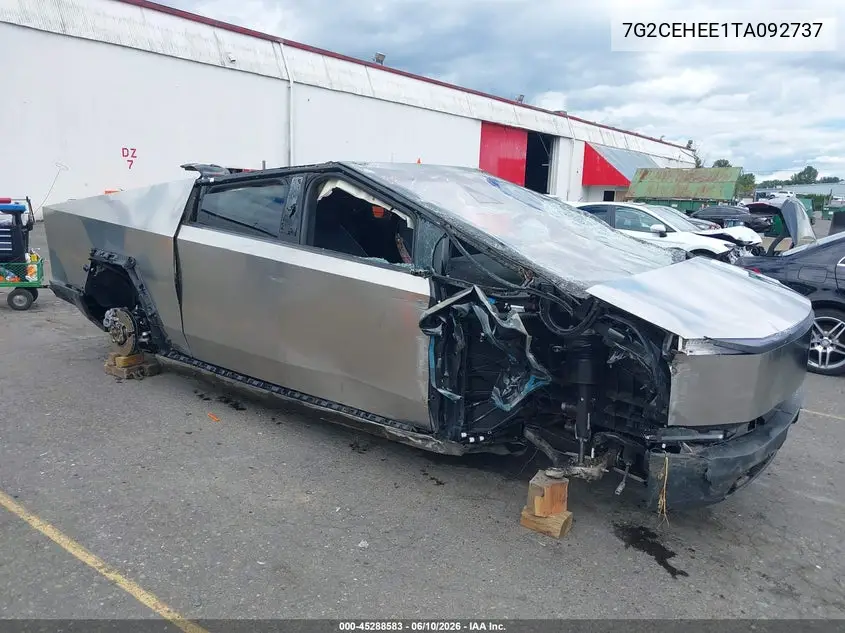 2026 Tesla Cybertruck Cyberbeast VIN: 7G2CEHEE1TA092737 Lot: 45288583