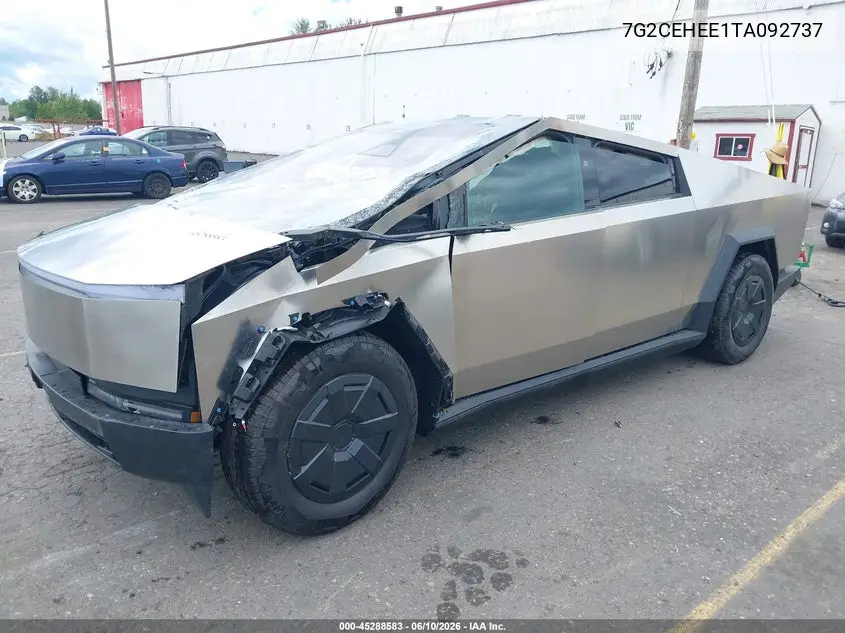 2026 Tesla Cybertruck Cyberbeast VIN: 7G2CEHEE1TA092737 Lot: 45288583