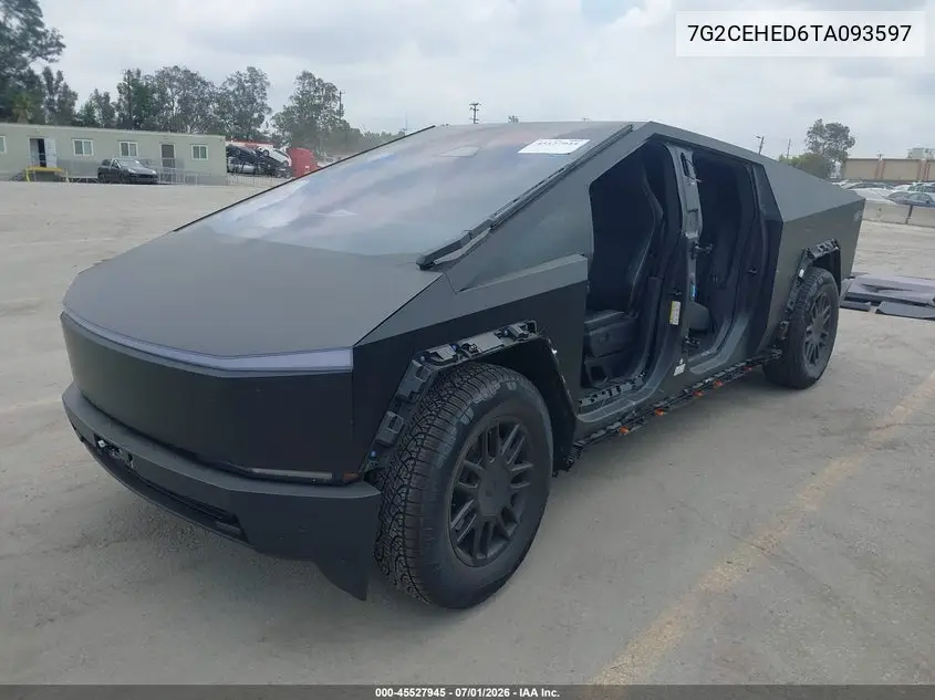2026 Tesla Cybertruck Dual Motor All-Wheel Drive/Premium All-Wheel Drive VIN: 7G2CEHED6TA093597 Lot: 45527945