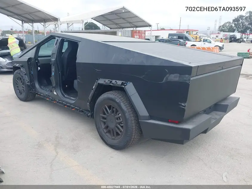 2026 Tesla Cybertruck Dual Motor All-Wheel Drive/Premium All-Wheel Drive VIN: 7G2CEHED6TA093597 Lot: 45527945