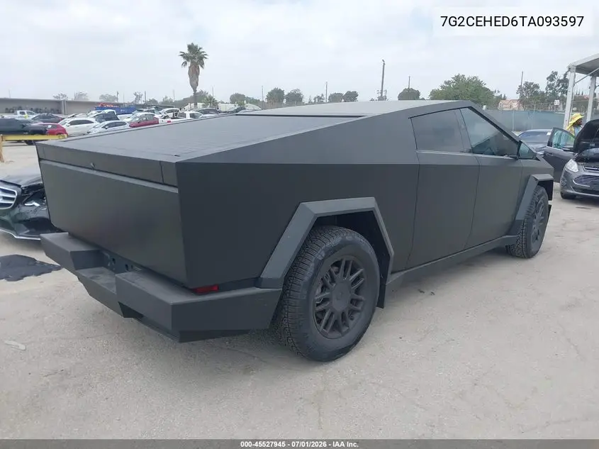 2026 Tesla Cybertruck Dual Motor All-Wheel Drive/Premium All-Wheel Drive VIN: 7G2CEHED6TA093597 Lot: 45527945