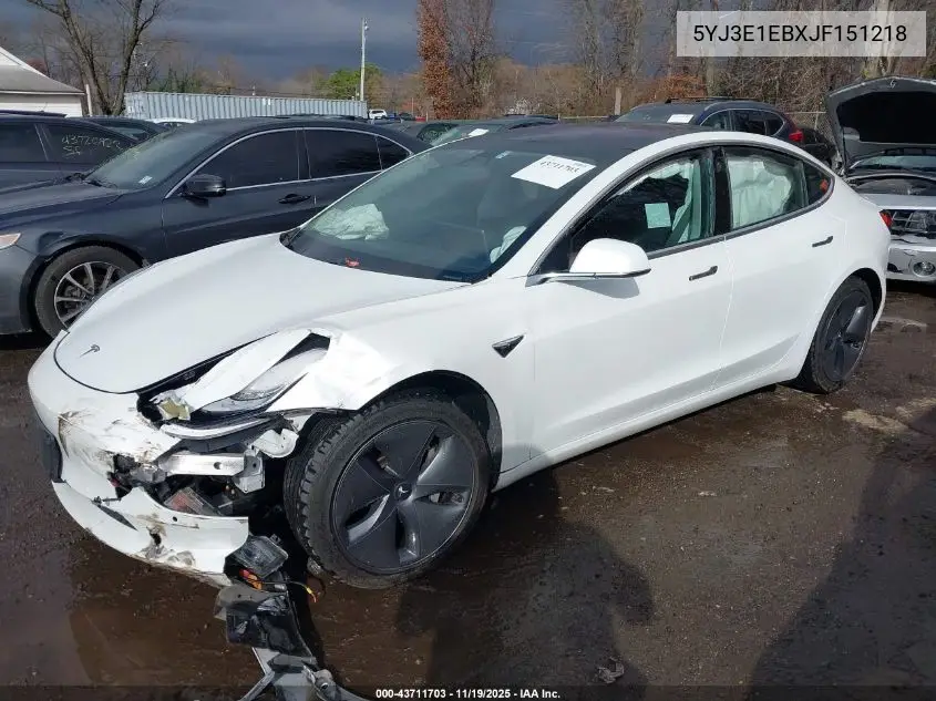 5YJ3E1EBXJF151218 2018 Tesla Model 3 Long Range/Performance