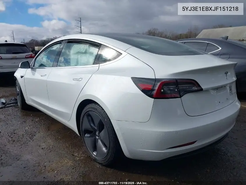 5YJ3E1EBXJF151218 2018 Tesla Model 3 Long Range/Performance