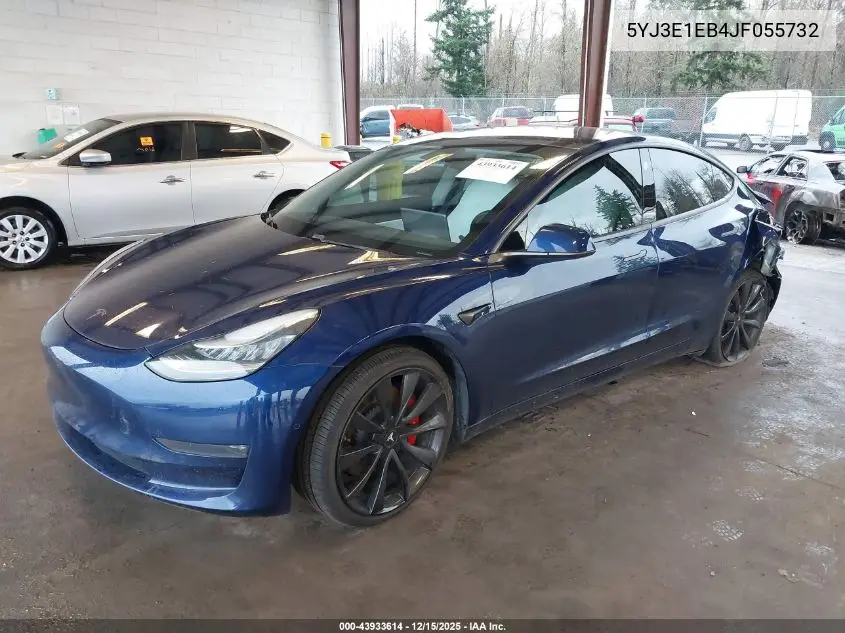 5YJ3E1EB4JF055732 2018 Tesla Model 3 Long Range/Performance