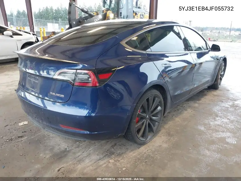 5YJ3E1EB4JF055732 2018 Tesla Model 3 Long Range/Performance