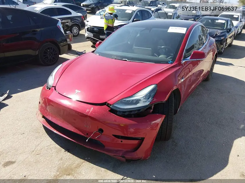 2018 Tesla Model 3 Long Range/Performance VIN: 5YJ3E1EB3JF069637 Lot: 45367888