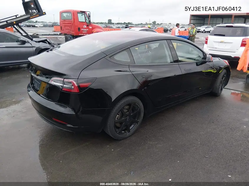 2018 Tesla Model 3 Long Range/Mid Range VIN: 5YJ3E1EA1JF060412 Lot: 45483928