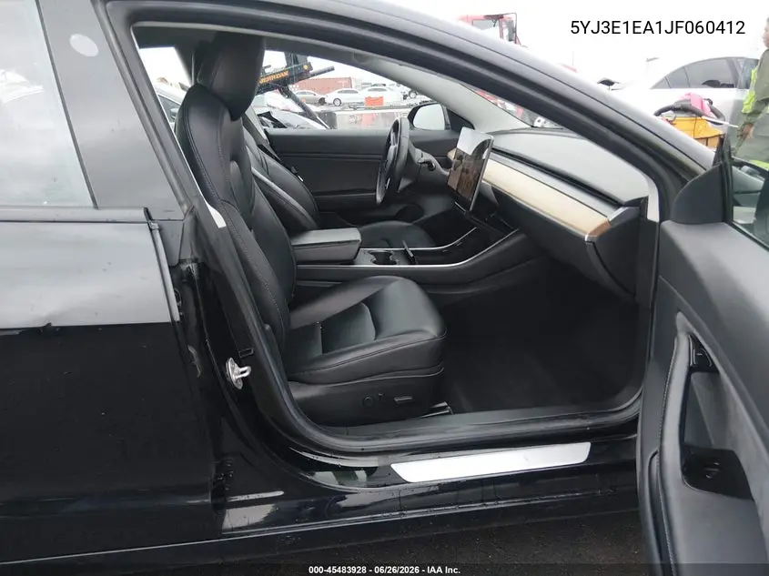 2018 Tesla Model 3 Long Range/Mid Range VIN: 5YJ3E1EA1JF060412 Lot: 45483928