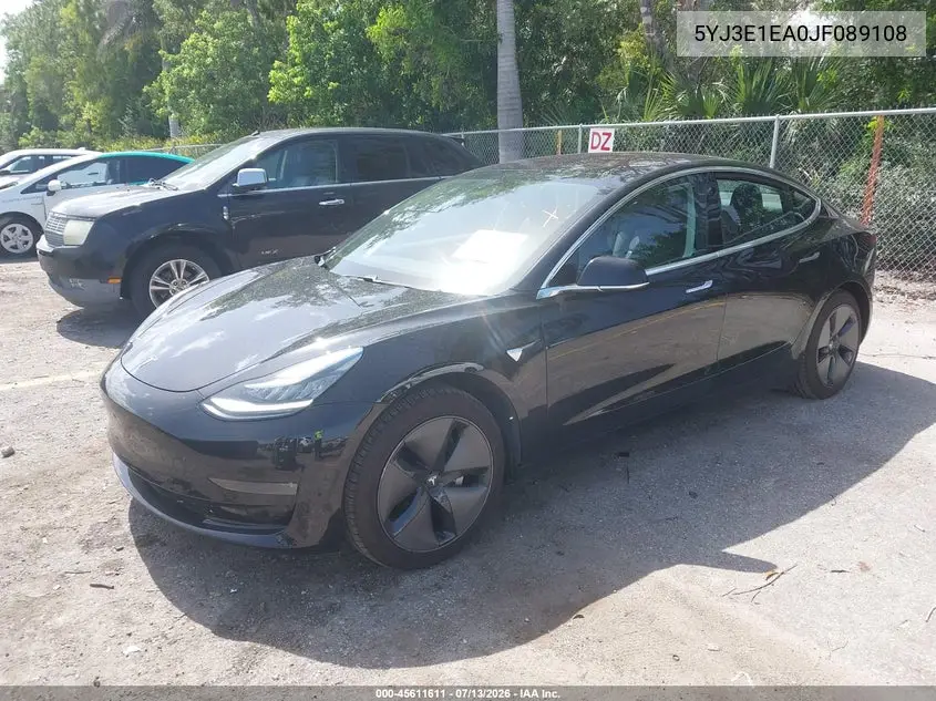 2018 Tesla Model 3 Long Range/Mid Range VIN: 5YJ3E1EA0JF089108 Lot: 45611611