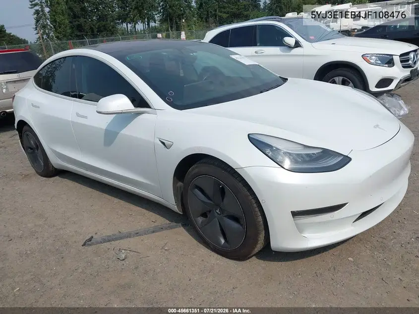 2018 Tesla Model 3 Long Range/Performance VIN: 5YJ3E1EB4JF108476 Lot: 45661351