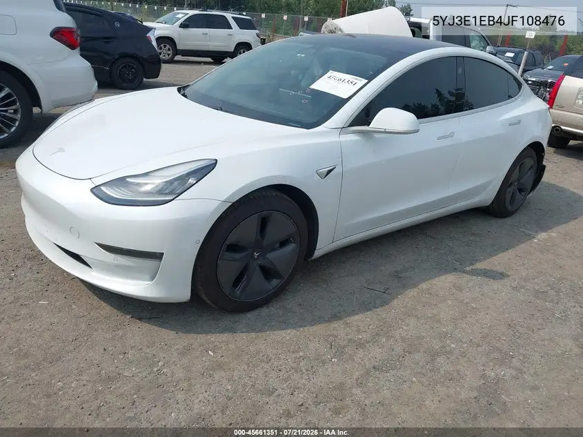 2018 Tesla Model 3 Long Range/Performance VIN: 5YJ3E1EB4JF108476 Lot: 45661351