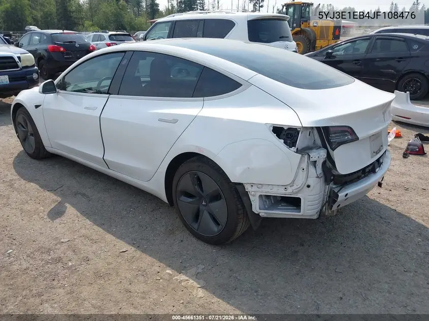 2018 Tesla Model 3 Long Range/Performance VIN: 5YJ3E1EB4JF108476 Lot: 45661351