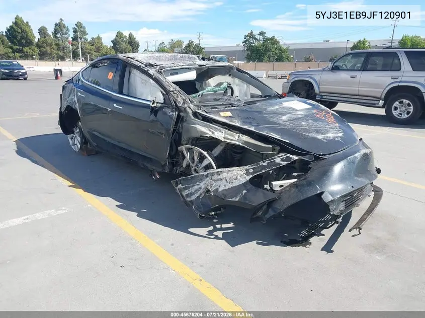 2018 Tesla Model 3 Long Range/Performance VIN: 5YJ3E1EB9JF120901 Lot: 45676204