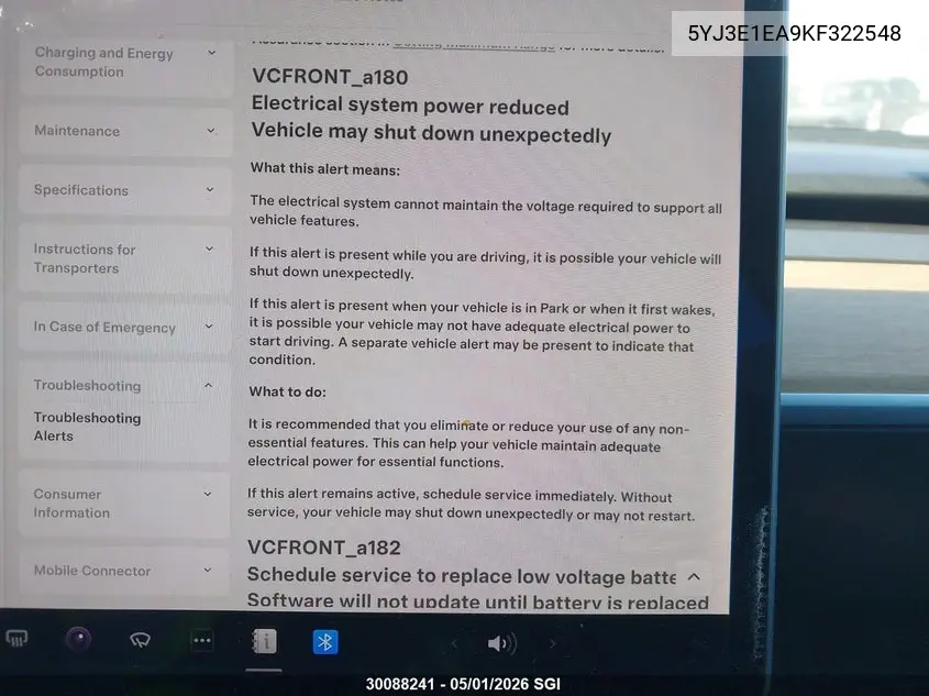 2019 Tesla Model 3 VIN: 5YJ3E1EA9KF322548 Lot: 30088241